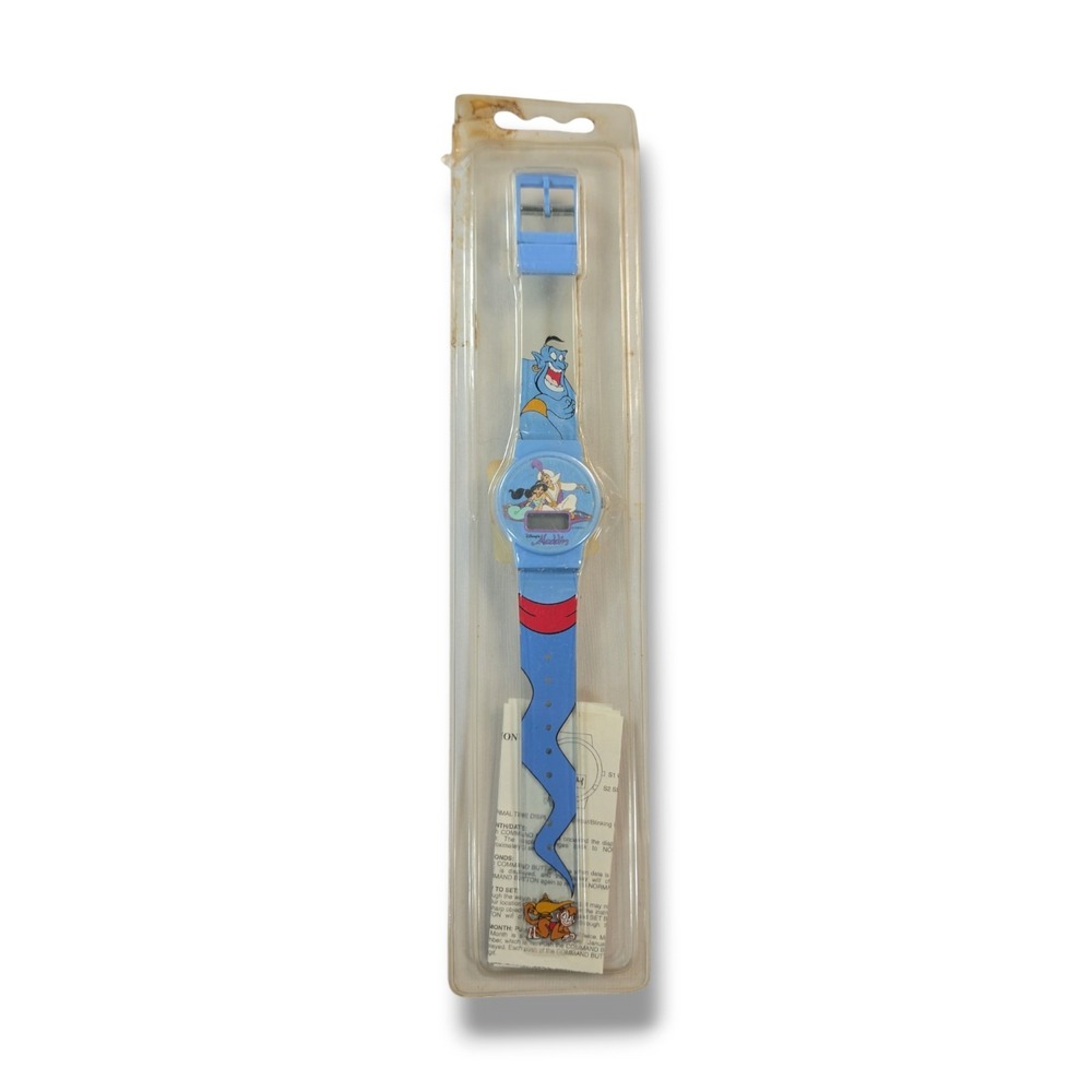 Vintage Disney Store Aladdin Digital Watch Genie NEW Sealed
